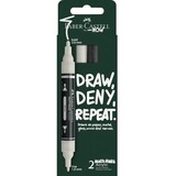 Faber Castell Multimark Acrylmarker Zwart/Wit Karton Etui (2pcs) (FC-186011)