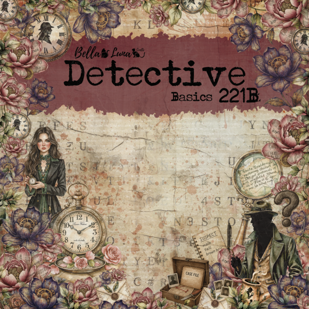 Bella Luna Crafts Detective 221B Basics 8x8 Inch Collection Pack (BLC-0074/S) Bella Luna Crafts Detective 221B Basics 8x8 Inch Collection Pack (BLC-0074/S)