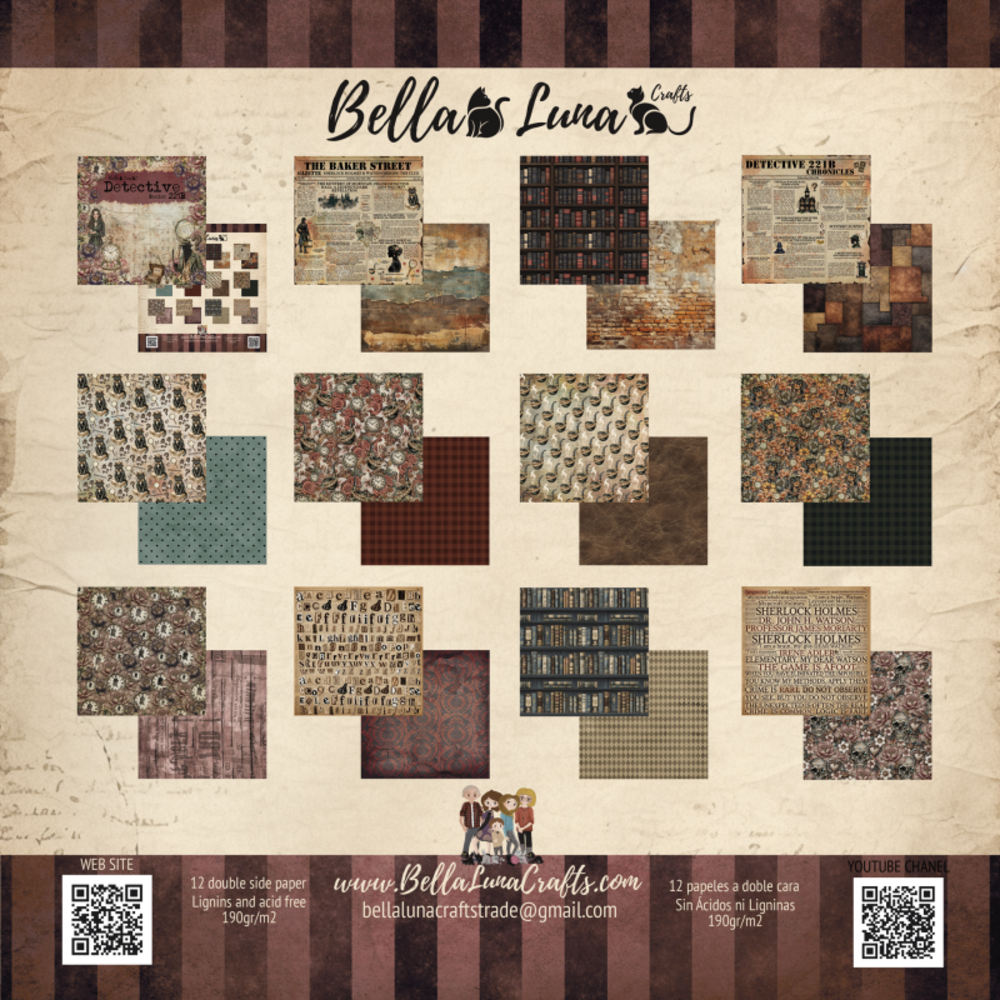 Bella Luna Crafts Detective 221B Basics 8x8 Inch Collection Pack (BLC-0074/S) Bella Luna Crafts Detective 221B Basics 8x8 Inch Collection Pack (BLC-0074/S)