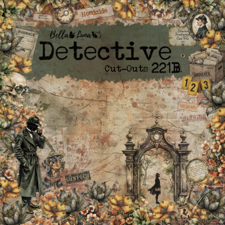 Bella Luna Crafts Detective 221B Cut Outs 8x8 Inch Collection Pack (BLC-0074/R) Bella Luna Crafts Detective 221B Cut Outs 8x8 Inch Collection Pack (BLC-0074/R)