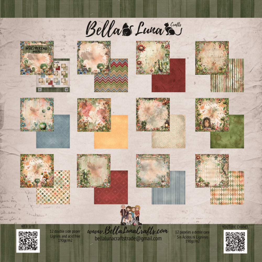 Bella Luna Crafts Whispering Woods 12x12 Inch Collection Pack (BLC-0075) Bella Luna Crafts Whispering Woods 12x12 Inch Collection Pack (BLC-0075)