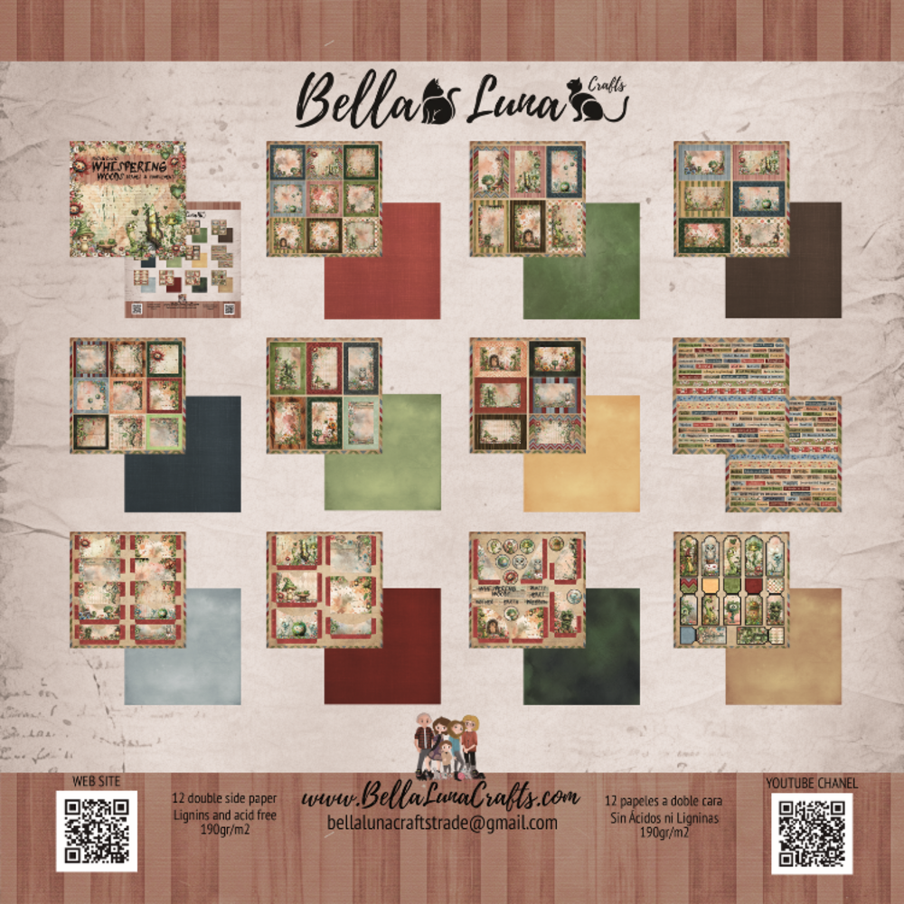 Bella Luna Crafts Whispering Woods Frames and Complements 12x12 Inch Collection Pack (BLC-0076/M) Bella Luna Crafts Whispering Woods Frames and Complements 12x12 Inch Collection Pack (BLC-0076/M)