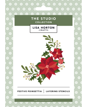 Lisa Horton Crafts The Studio Layering Stencil Festive Poinsettia (LHCAS246) Lisa Horton Crafts The Studio Layering Stencil Festive Poinsettia (LHCAS246)