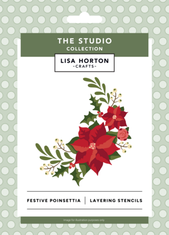 Lisa Horton Crafts The Studio Layering Stencil Festive Poinsettia (LHCAS246) Lisa Horton Crafts The Studio Layering Stencil Festive Poinsettia (LHCAS246)