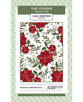 Lisa Horton Crafts The Studio 5x7 Inch 3D Embossing Folder Festive Poinsettia (LHCEF290) Lisa Horton Crafts The Studio 5x7 Inch 3D Embossing Folder Festive Poinsettia (LHCEF290)