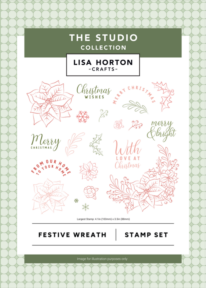 Lisa Horton Crafts The Studio Stamp Set Festive Wreath (LHCCS105) Lisa Horton Crafts The Studio Stamp Set Festive Wreath (LHCCS105)