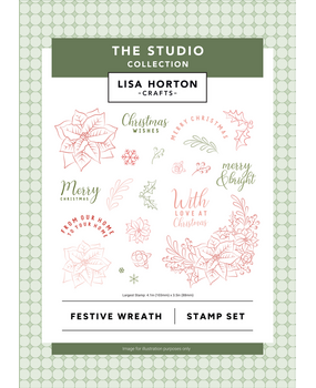 Lisa Horton Crafts The Studio Stamp Set Festive Wreath (LHCCS105) Lisa Horton Crafts The Studio Stamp Set Festive Wreath (LHCCS105)