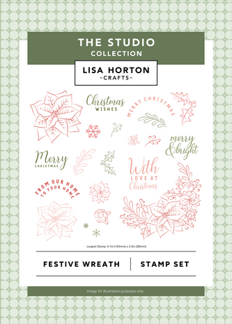 Lisa Horton Crafts The Studio Stamp Set Festive Wreath (LHCCS105) Lisa Horton Crafts The Studio Stamp Set Festive Wreath (LHCCS105)