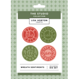 Lisa Horton Crafts The Studio Die Set Festive Wreath Sentiment (LHCCD365)