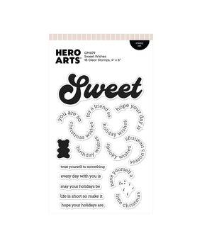 Hero Arts Beary Sweet Holiday Clear Stamp Set Sweet Wishes (CM879) Hero Arts Beary Sweet Holiday Clear Stamp Set Sweet Wishes (CM879)