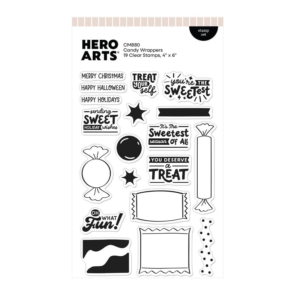 Hero Arts PRE-ORDER Beary Sweet Holiday Clear Stamp Set Candy Wrappers (CM880) Hero Arts PRE-ORDER Beary Sweet Holiday Clear Stamp Set Candy Wrappers (CM880)