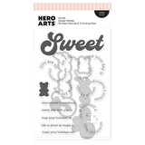 Hero Arts Beary Sweet Holiday Stamps & Dies Sweet Wishes (DC374)