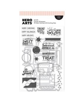 Hero Arts Beary Sweet Holiday Stamps & Dies Candy Wrappers (DC375) Hero Arts Beary Sweet Holiday Stamps & Dies Candy Wrappers (DC375)