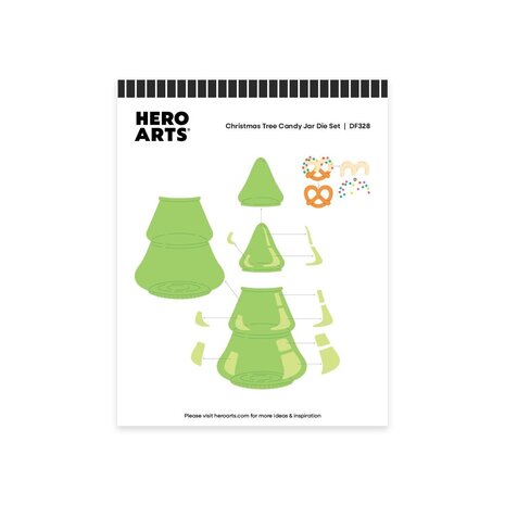 Hero Arts PRE-ORDER Beary Sweet Holiday Die Set Christmas Tree Candy Jar (DF328) Hero Arts PRE-ORDER Beary Sweet Holiday Die Set Christmas Tree Candy Jar (DF328)