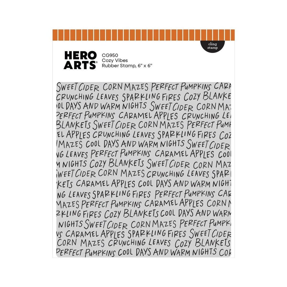 Hero Arts PRE-ORDER Cozy Season Cling Stamp Cozy Vibes (CG950) Hero Arts PRE-ORDER Cozy Season Cling Stamp Cozy Vibes (CG950)
