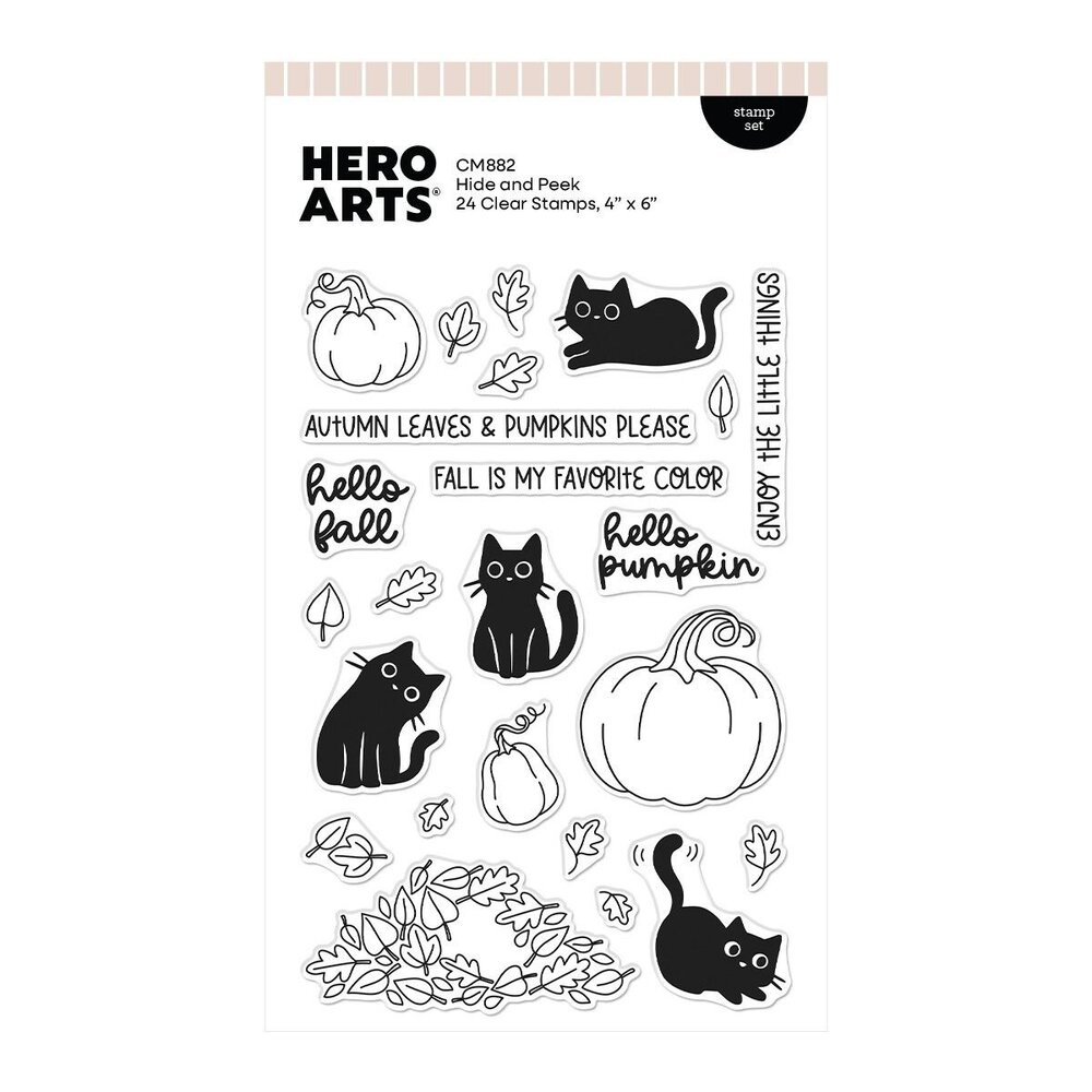 Hero Arts PRE-ORDER Cozy Season Clear Stamp Set Hide and Peek (CM882)