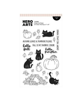 Hero Arts PRE-ORDER Cozy Season Clear Stamp Set Hide and Peek (CM882)