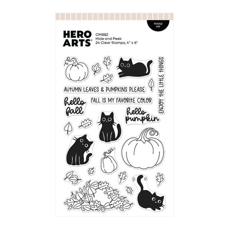 Hero Arts PRE-ORDER Cozy Season Clear Stamp Set Hide and Peek (CM882)
