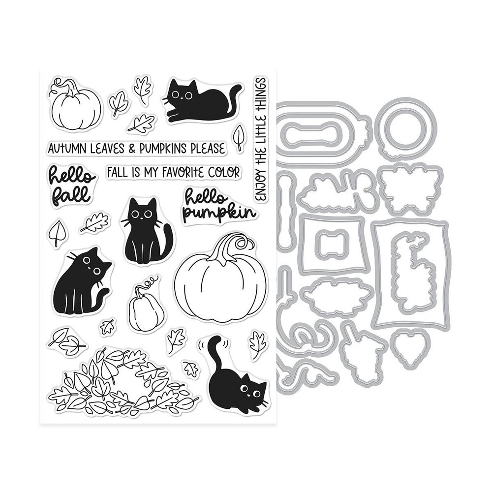 Hero Arts PRE-ORDER Cozy Season Stamps & Dies Hide and Peek (DC377)