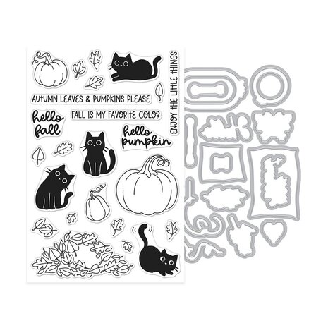 Hero Arts PRE-ORDER Cozy Season Stamps & Dies Hide and Peek (DC377)