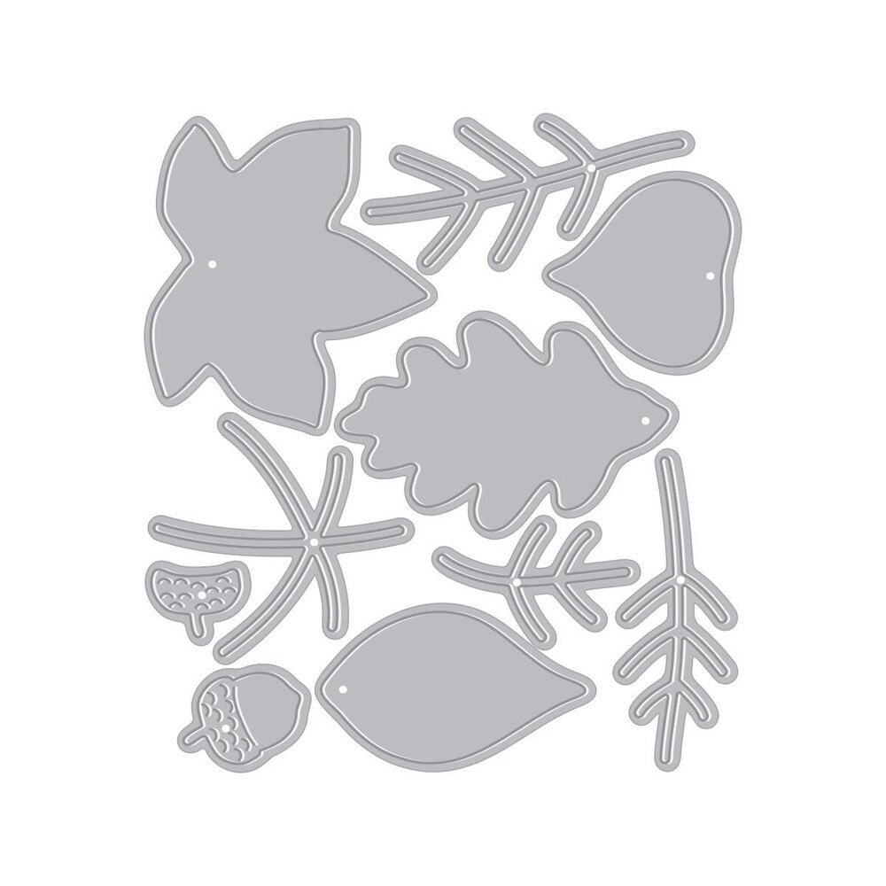 Hero Arts PRE-ORDER Cozy Season Die Set Lovely Little Leaves (DF333)