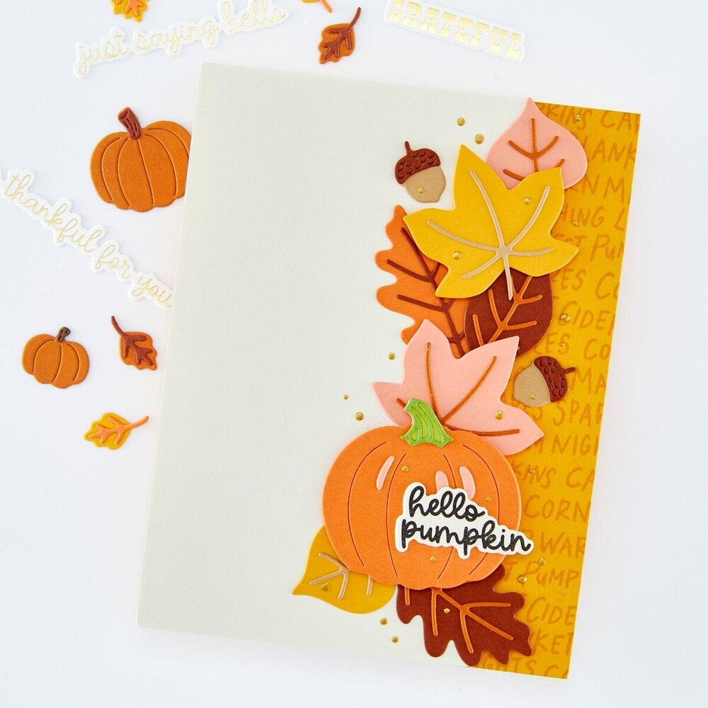 Hero Arts PRE-ORDER Cozy Season Die Set Lovely Little Leaves (DF333)