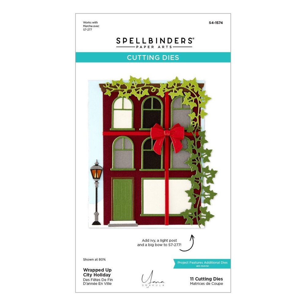 Spellbinders PRE-ORDER Christmas City Holiday Wrapped Up Dies (S4-1574)