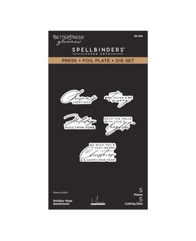 Spellbinders Christmas City Holiday Holiday Hugs Sentiments Press & Foil Plate (BP-386) Spellbinders Christmas City Holiday Holiday Hugs Sentiments Press & Foil Plate (BP-386)