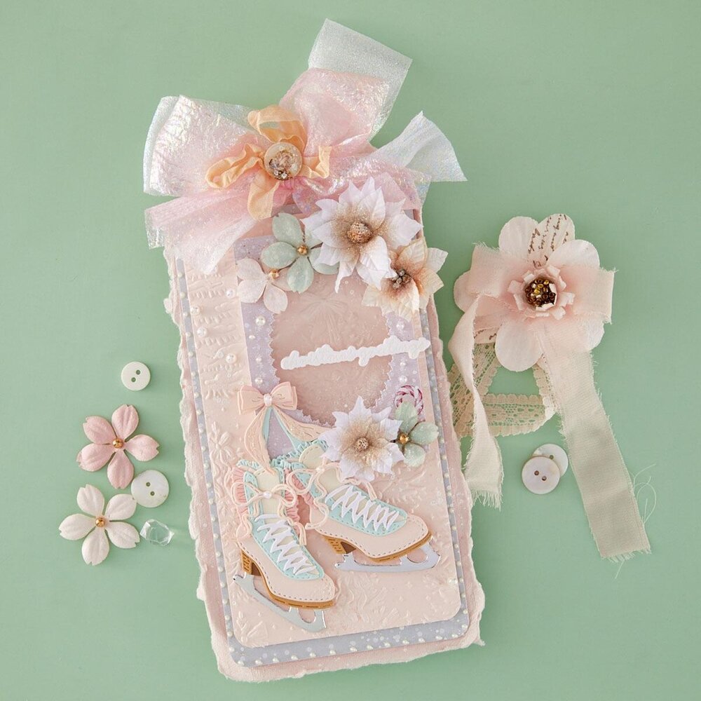 Spellbinders PRE-ORDER Christmas Blush Frosty Skates Dies (S4-1566) Spellbinders PRE-ORDER Christmas Blush Frosty Skates Dies (S4-1566)