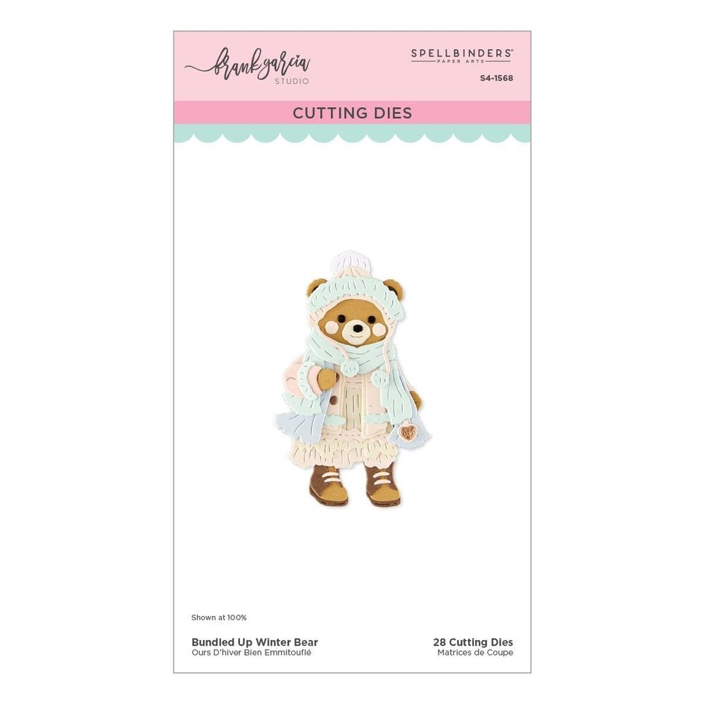 Spellbinders PRE-ORDER Christmas Blush Bundled Up Winter Bear Dies (S4-1568) Spellbinders PRE-ORDER Christmas Blush Bundled Up Winter Bear Dies (S4-1568)
