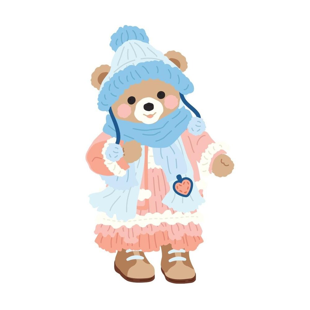 Spellbinders PRE-ORDER Christmas Blush Bundled Up Winter Bear Dies (S4-1568) Spellbinders PRE-ORDER Christmas Blush Bundled Up Winter Bear Dies (S4-1568)