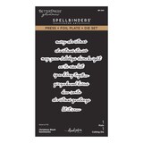 Spellbinders Christmas Blush Sentiments Press Plate & Die Set (BP-393)