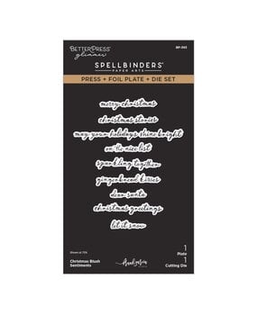 Spellbinders PRE-ORDER Christmas Blush Sentiments Press Plate & Die Set (BP-393) Spellbinders PRE-ORDER Christmas Blush Sentiments Press Plate & Die Set (BP-393)