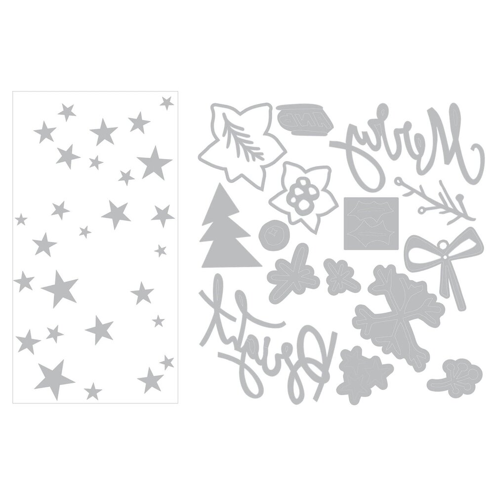 Sizzix PRE-ORDER 2D Texture Fades with Thinlits Die Vault Side-Order Merry + Bright (667248) Sizzix PRE-ORDER 2D Texture Fades with Thinlits Die Vault Side-Order Merry + Bright (667248)