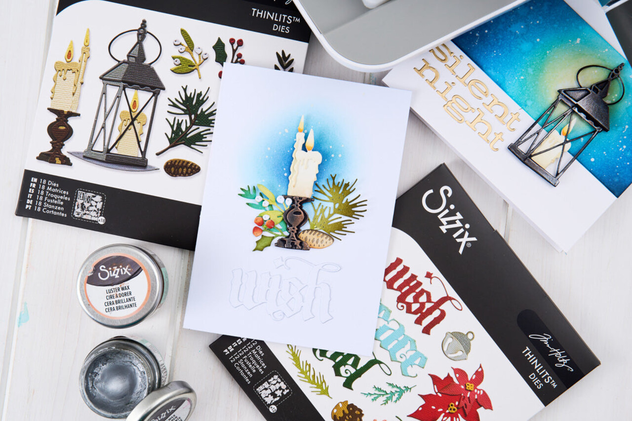 Sizzix PRE-ORDER Thinlits Die Set Vault Winter Candlelight by Tim Holtz (667254) Sizzix PRE-ORDER Thinlits Die Set Vault Winter Candlelight by Tim Holtz (667254)