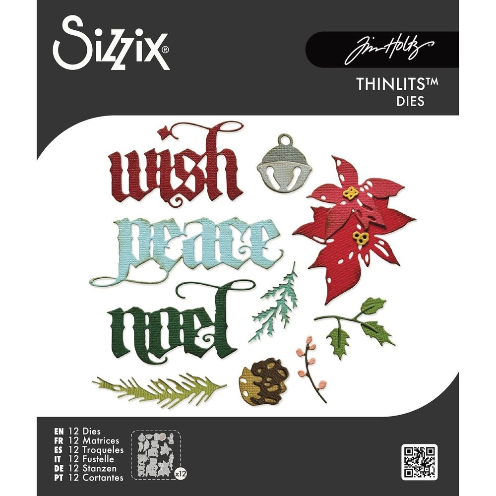 Sizzix PRE-ORDER Thinlits Die Set Vault Holiday Classic by Tim Holtz (666716) Sizzix PRE-ORDER Thinlits Die Set Vault Holiday Classic by Tim Holtz (666716)
