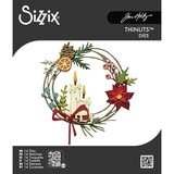 Sizzix PRE-ORDER Thinlits Die Set Vault Festive Wreath by Tim Holtz (666715)