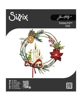 Sizzix PRE-ORDER Thinlits Die Set Vault Festive Wreath by Tim Holtz (666715) Sizzix PRE-ORDER Thinlits Die Set Vault Festive Wreath by Tim Holtz (666715)