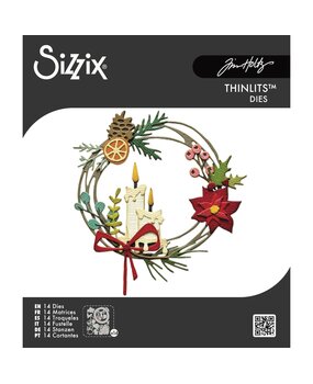 Sizzix Thinlits Die Set Vault Festive Wreath by Tim Holtz (666715) Sizzix Thinlits Die Set Vault Festive Wreath by Tim Holtz (666715)