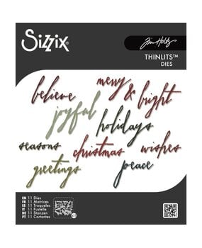 Sizzix PRE-ORDER Thinlits Die Set Classic Holiday Handwriting by Tim Holtz (660979) Sizzix PRE-ORDER Thinlits Die Set Classic Holiday Handwriting by Tim Holtz (660979)
