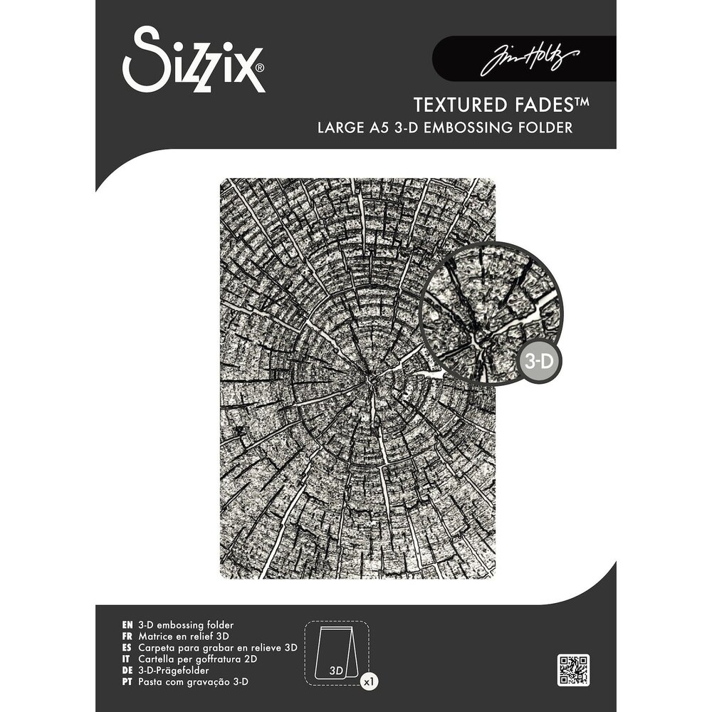 Sizzix PRE-ORDER 3D Embossing Folder A5 Tree Rings by Tim Holtz (667258) Sizzix PRE-ORDER 3D Embossing Folder A5 Tree Rings by Tim Holtz (667258)