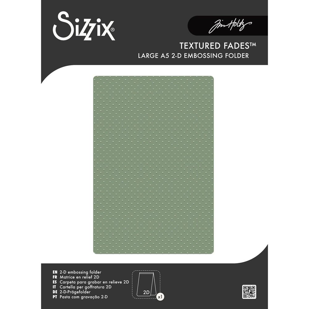 Sizzix PRE-ORDER 2D Texture Fades A5 Embossing Folder Vault Dots by Tim Holtz (667253) Sizzix PRE-ORDER 2D Texture Fades A5 Embossing Folder Vault Dots by Tim Holtz (667253)