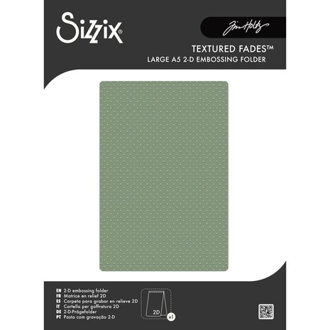 Sizzix PRE-ORDER 2D Texture Fades A5 Embossing Folder Vault Dots by Tim Holtz (667253) Sizzix PRE-ORDER 2D Texture Fades A5 Embossing Folder Vault Dots by Tim Holtz (667253)