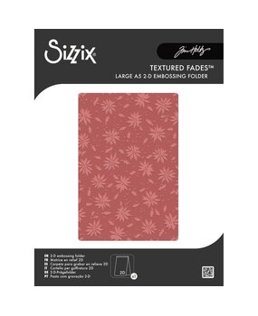 Sizzix PRE-ORDER 2D Texture Fades A5 Embossing Folder Vault Holly Poinsettia by Tim Holtz (667252) Sizzix PRE-ORDER 2D Texture Fades A5 Embossing Folder Vault Holly Poinsettia by Tim Holtz (667252)