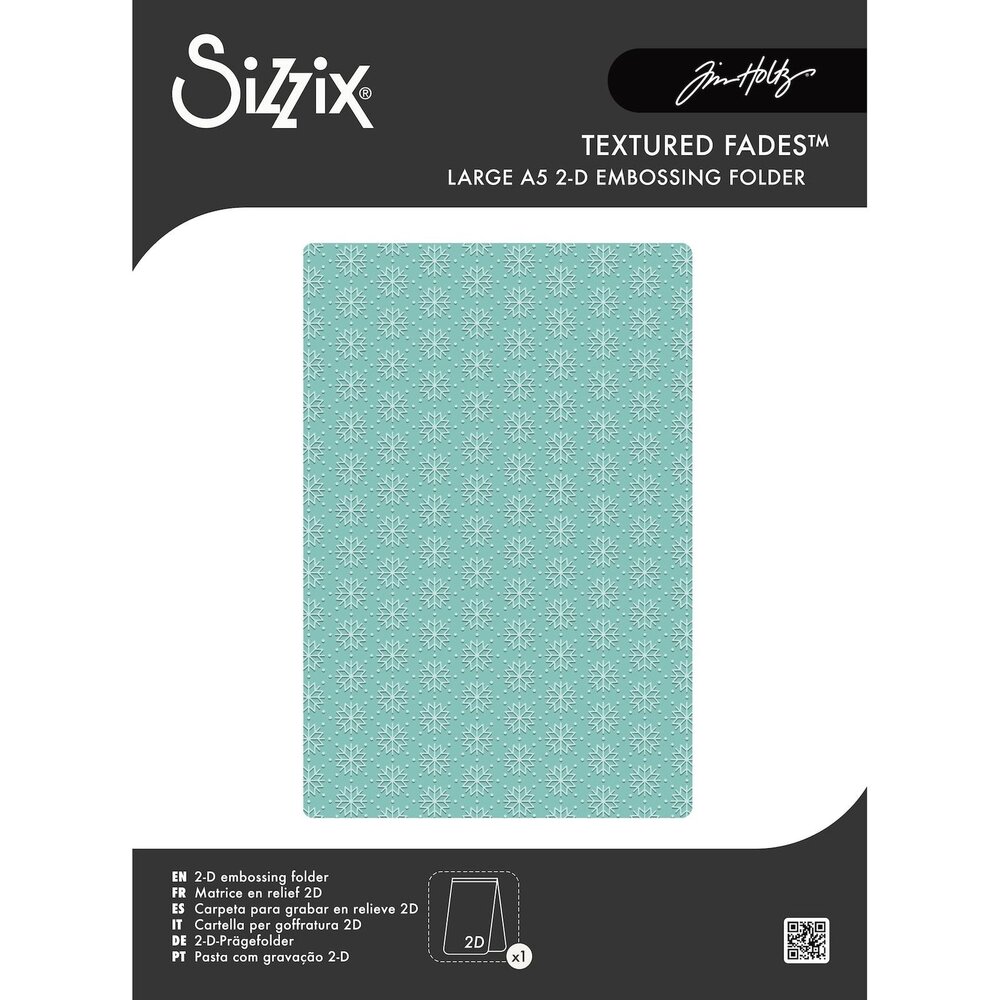 Sizzix PRE-ORDER 2D Texture Fades A5 Embossing Folder Vault Snowflakes #3 by Tim Holtz (667251) Sizzix PRE-ORDER 2D Texture Fades A5 Embossing Folder Vault Snowflakes #3 by Tim Holtz (667251)