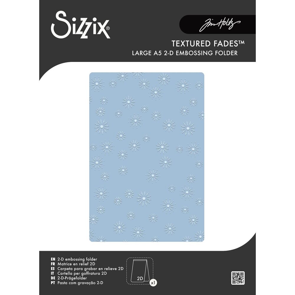 Sizzix PRE-ORDER 2D Texture Fades A5 Embossing Folder Vault Sparkle Stars by Tim Holtz (667250) Sizzix PRE-ORDER 2D Texture Fades A5 Embossing Folder Vault Sparkle Stars by Tim Holtz (667250)