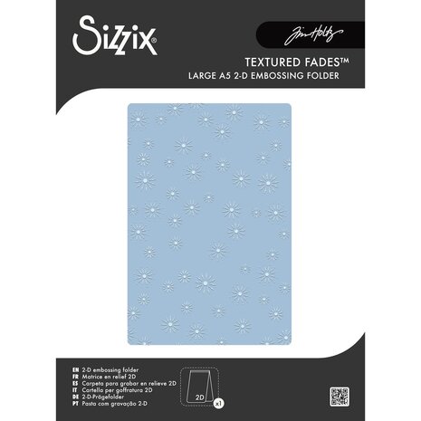 Sizzix PRE-ORDER 2D Texture Fades A5 Embossing Folder Vault Sparkle Stars by Tim Holtz (667250) Sizzix PRE-ORDER 2D Texture Fades A5 Embossing Folder Vault Sparkle Stars by Tim Holtz (667250)