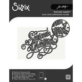 Sizzix PRE-ORDER Multi-Level Texture Fades A6 Embossing Folder Vault Seasons Greetings by Tim Holtz (667249)