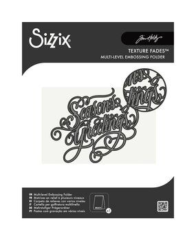 Sizzix PRE-ORDER Multi-Level Texture Fades A6 Embossing Folder Vault Seasons Greetings by Tim Holtz (667249) Sizzix PRE-ORDER Multi-Level Texture Fades A6 Embossing Folder Vault Seasons Greetings by Tim Holtz (667249)
