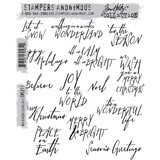 Stampers Anonymous Cling Stamps Mini Handwritten Holidays (CMS211)